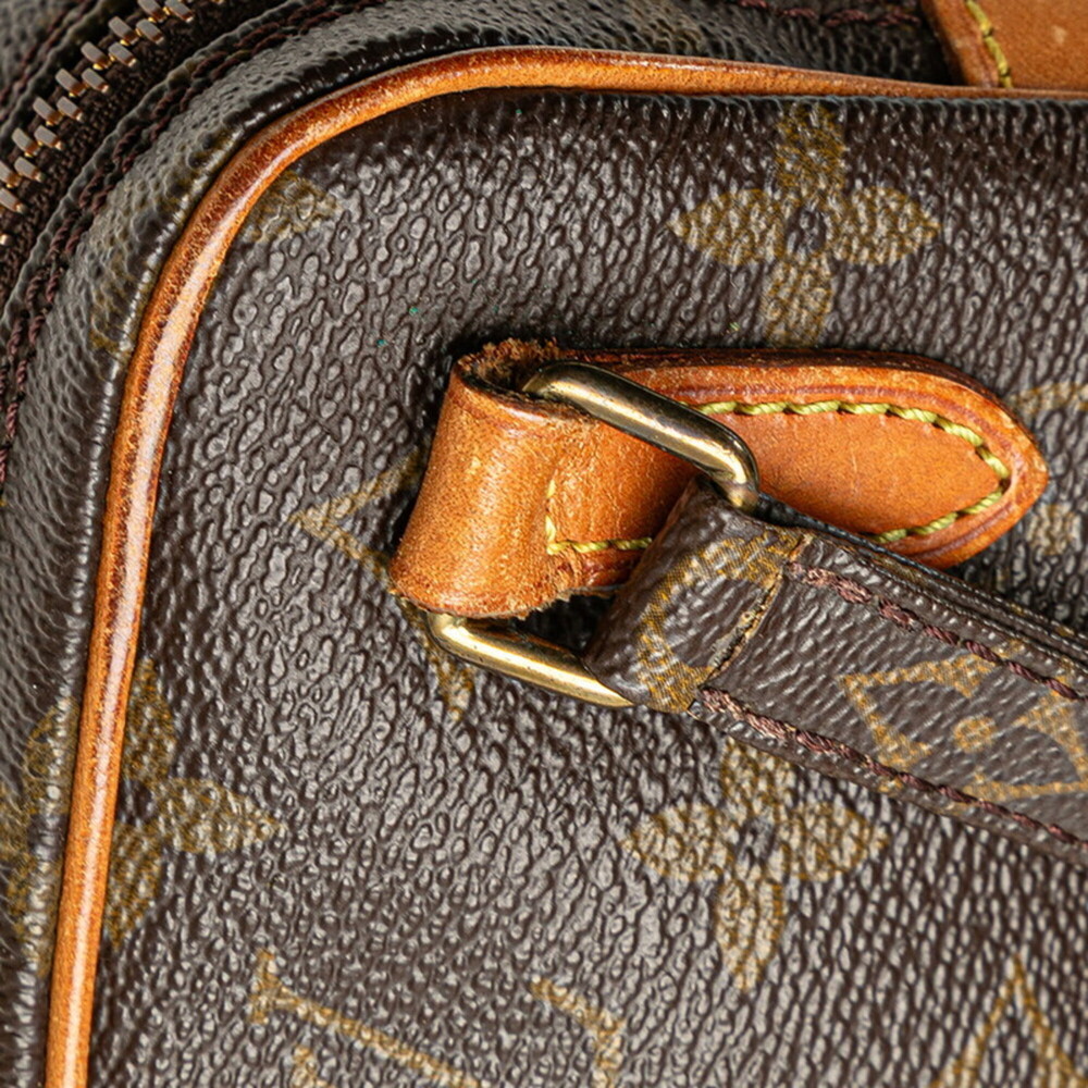 LOUIS VUITTON Authentic Brown Monogram Leather Pochette Shoulder Bag - Picture 4 of 11